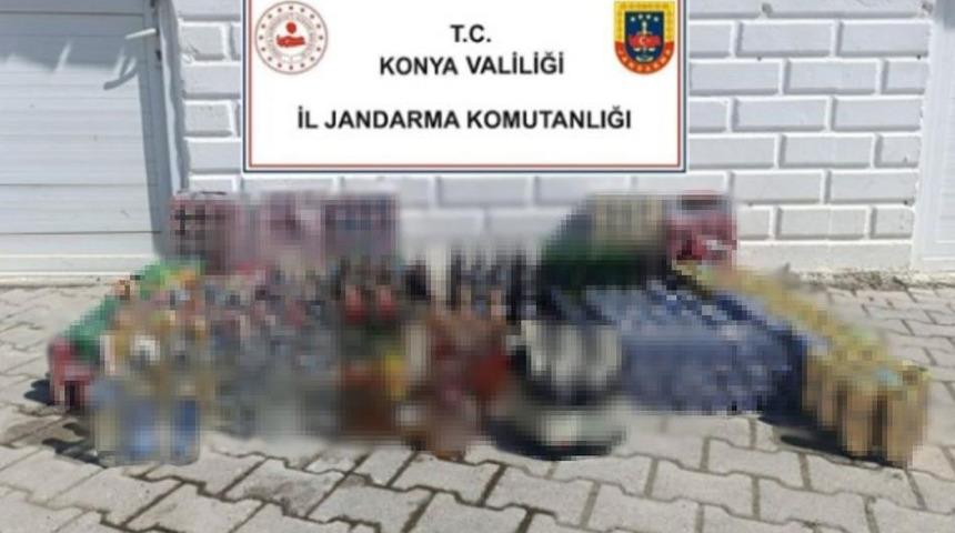 Konya'da jandarmadan izinsiz alkollü içecek satışına darbe