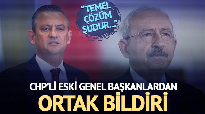 CHP'li eski Genel Başkanlardan ortak bildiri