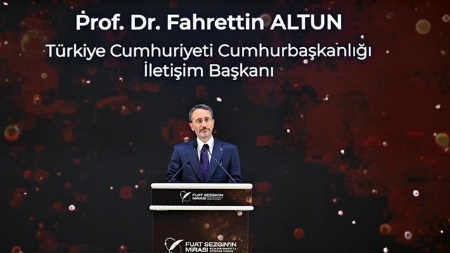 İletişim Başkanı Altun, Fuat Sezgin'in Mirası: Bilim Diplomasisi ile Köprüler Kurmak kitabının tanıtımında konuştu