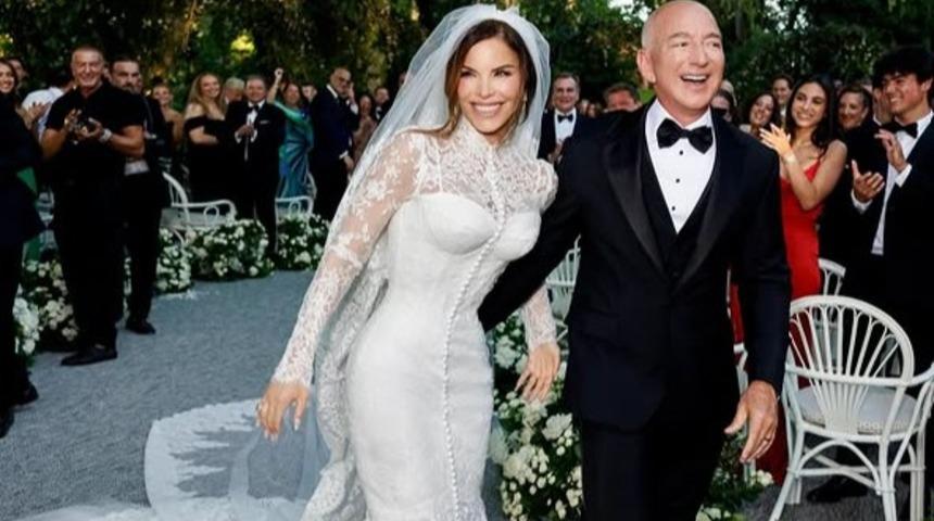 Yılın düğünü gerçekleşti! Jeff Bezos ve Lauren Sanchez evlendi! Gelinliğin yapımı 900 saat sürdü
