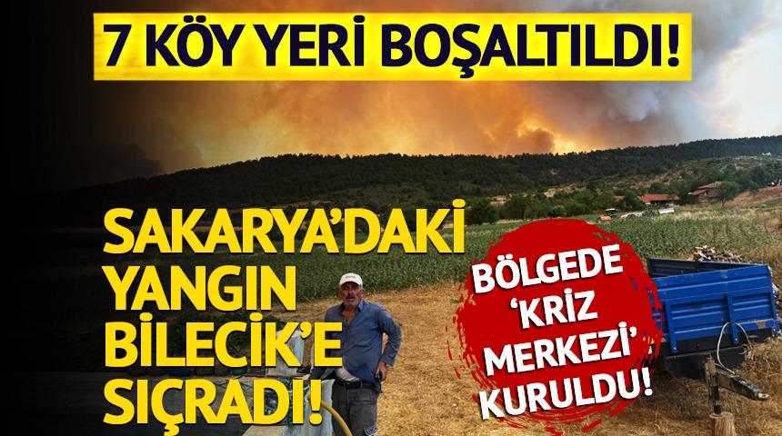Yangın Bilecik'e sıçradı: 7 köy yeri boşaltıldı! 