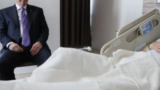 Cumhurbaşkanı Erdoğan'dan hastanede Hasan Basri Yalçın'a ziyaret