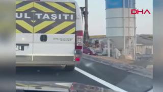 Tekirdağ'da şantiye alanına düşen otomobilde 2 kişi yaralandı