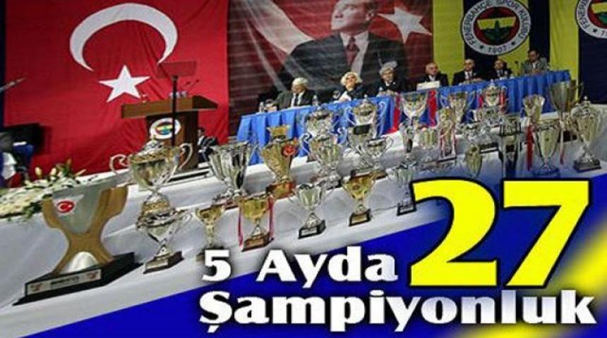 F.Bah&ccedil;e'den 5 ayda 27 şampiyonluk!