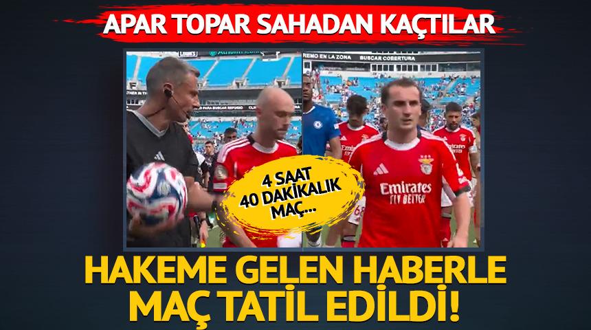 Hakeme haber geldi, maç tatil edildi! Apar topar sahadan kaçtılar
