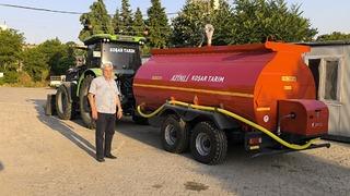 Edirne'de köy muhtarı su tankeriyle yangın nöbeti tutuyor