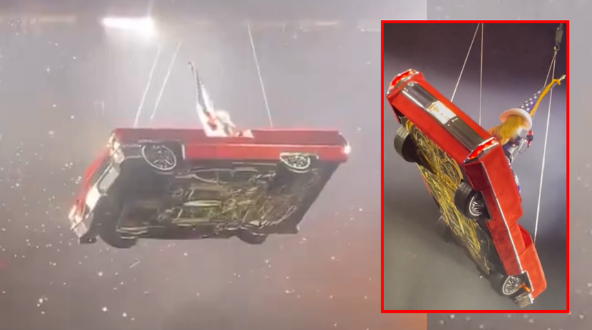 Beyonce konserinde korku dolu anlar! Uçan araba arıza yaptı, yan yattı... Bağırarak konseri yarıda kesti