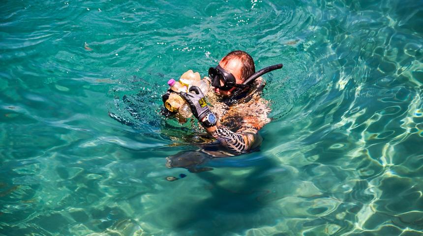 Demre'de deniz dibi temizliği yapıldı