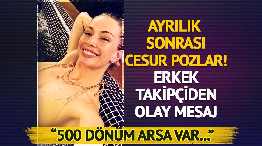 Cesur pozlarını paylaştı! Bir erkek takipçisi dayanamadı