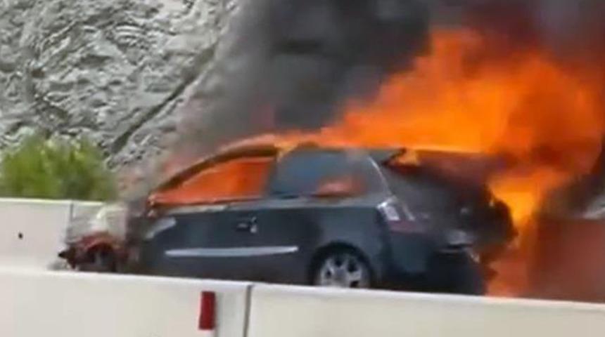 Fethiye’de araç yangını