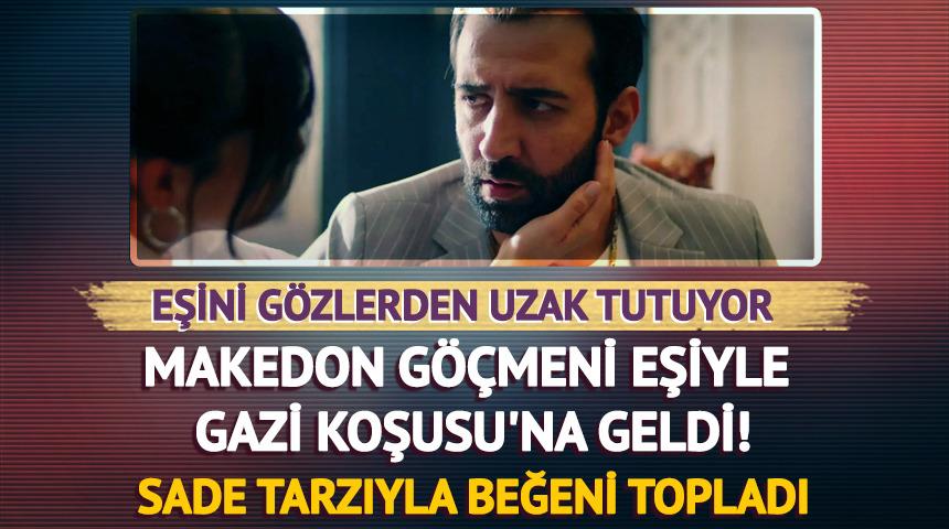 Makedon göçmeni eşiyle Gazi Koşusu'na geldi! Sade tarza beğeni yağdı