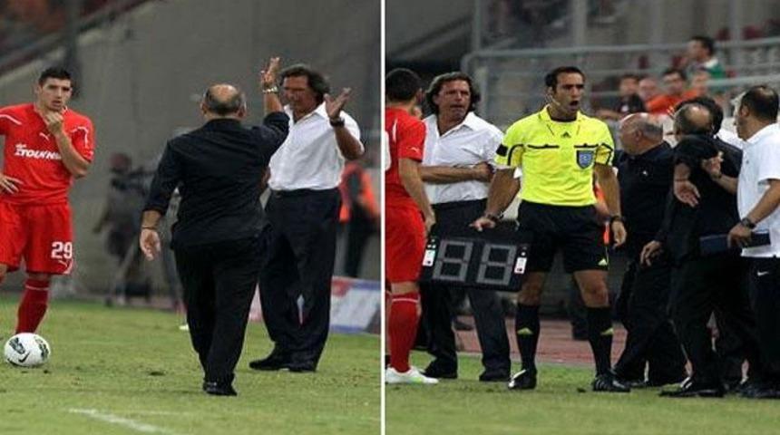 Yunanistan'da Terim'e b&uuml;y&uuml;k ayıp! (Video)