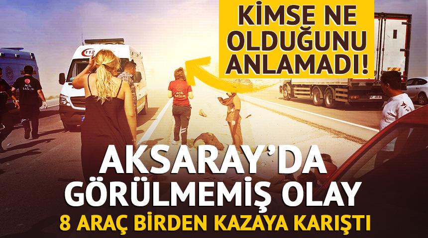 Bir anda göz gözü görmedi! Aksaray'da yol savaş alanına döndü