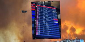 İzmir'de birçok noktada yangın çıktı! Havalimanı kapatıldı
