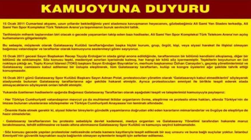 Galatasaray taraftarı ayaklandı!