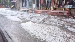 Kars'ta kuvvetli sağanak ve dolu etkili oldu