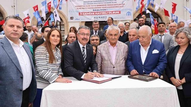 Merzifon’un içme suyu hattının yenileneceği projede imzalar atıldı