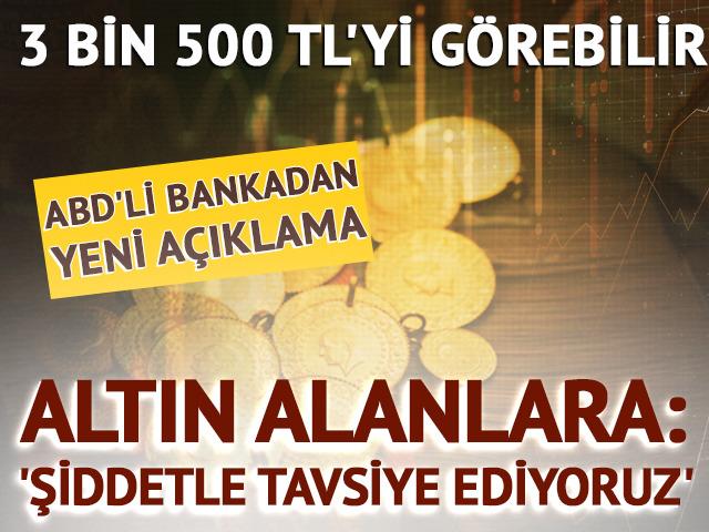 Altın alanlara 'şiddetle tavsiye ediyoruz'
