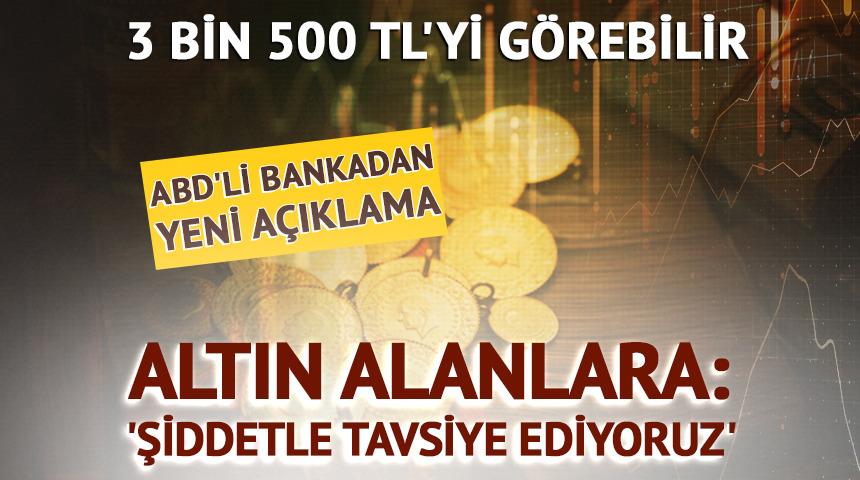 Altın alanlara 'şiddetle tavsiye ediyoruz'