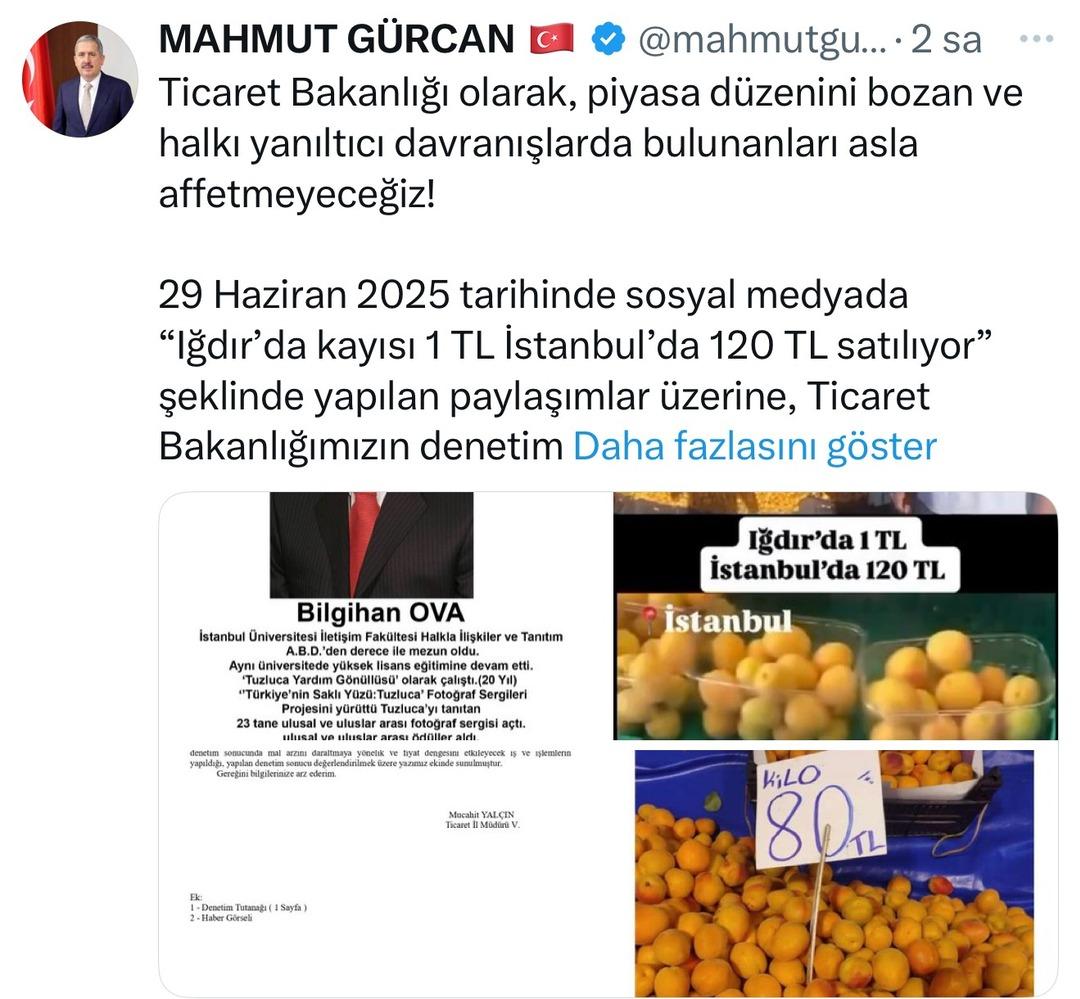 "Iğdır da 1, İstanbul da 120 TL" paylaşımına milyonluk ceza yağdı! 1