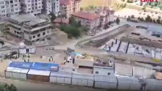 Ankara'da şantiyede vincin kopan kancası işçinin üzerine düştü