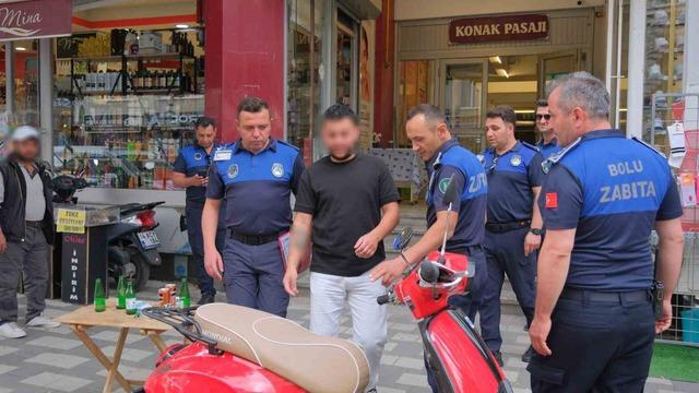 Bolu'da zabıtalar kaldırım işgaline müdahale etti