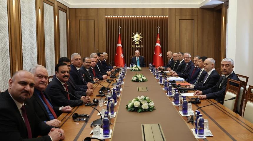 Cumhurbaşkanı Erdoğan, Irak Temsilciler Meclisi Başkanı Meşhedani'yi kabul etti