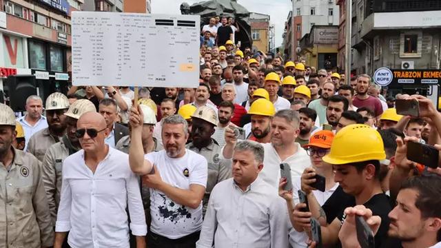 Zonguldak’ta madenciler çalışma ücretlerini protesto etti
