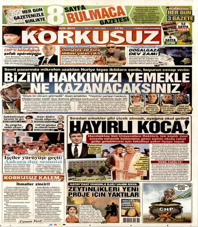 Korkusuz
 Gazetesi oku