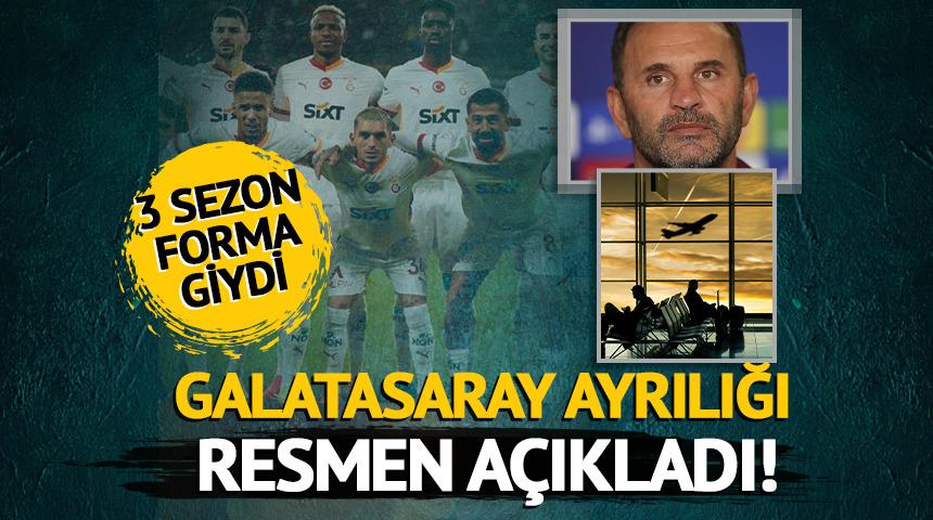 Galatasaray'da ayrılık resmen açıklandı!