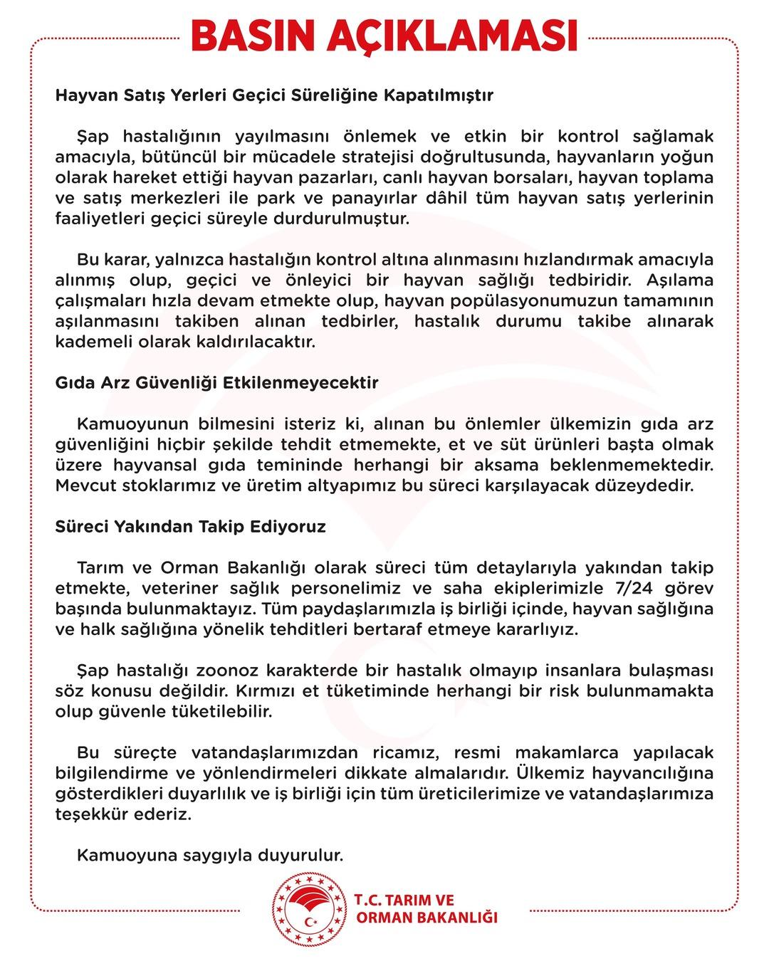 Bakanlık duyurdu! Faaliyetleri geçici süreyle durduruldu  Kırmızı et tüketimi  vurgusu 2