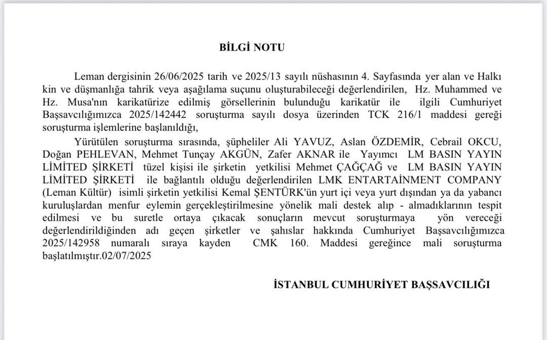 Yurt dışından destek alınıp alınmadığı araştırılacak! Leman Dergisi yöneticilerine mali soruşturma başlatıldı 2