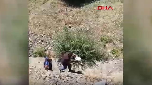 Bingöl’de yaralı halde bulunan leylek, tedaviye alındı