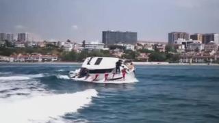 İstanbul'da korku dolu anlar! Tekne yan yattı, gazeteciler tehlike atlattı