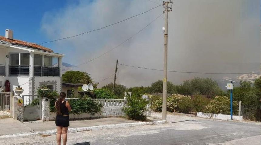 İzmir'de orman yangını... Çeşme’de 2 mahalle tahliye edildi