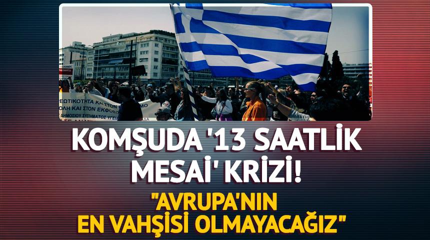 Yunanistan'da '13 saatlik mesai' tartışması