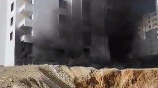 Elazığ’da inşaat halindeki binada yangın! Ekipler müdahale etti