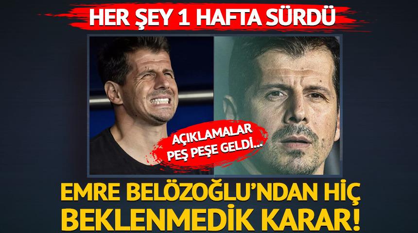 Belözoğlu'ndan hiç beklenmedik karar! Her şey 1 hafta sürdü, açıklamalar peş peşe geldi