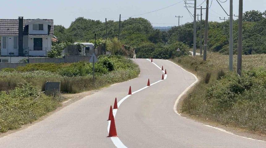 Yol çizgileriyle ulaşım güvenli hale getiriliyor
