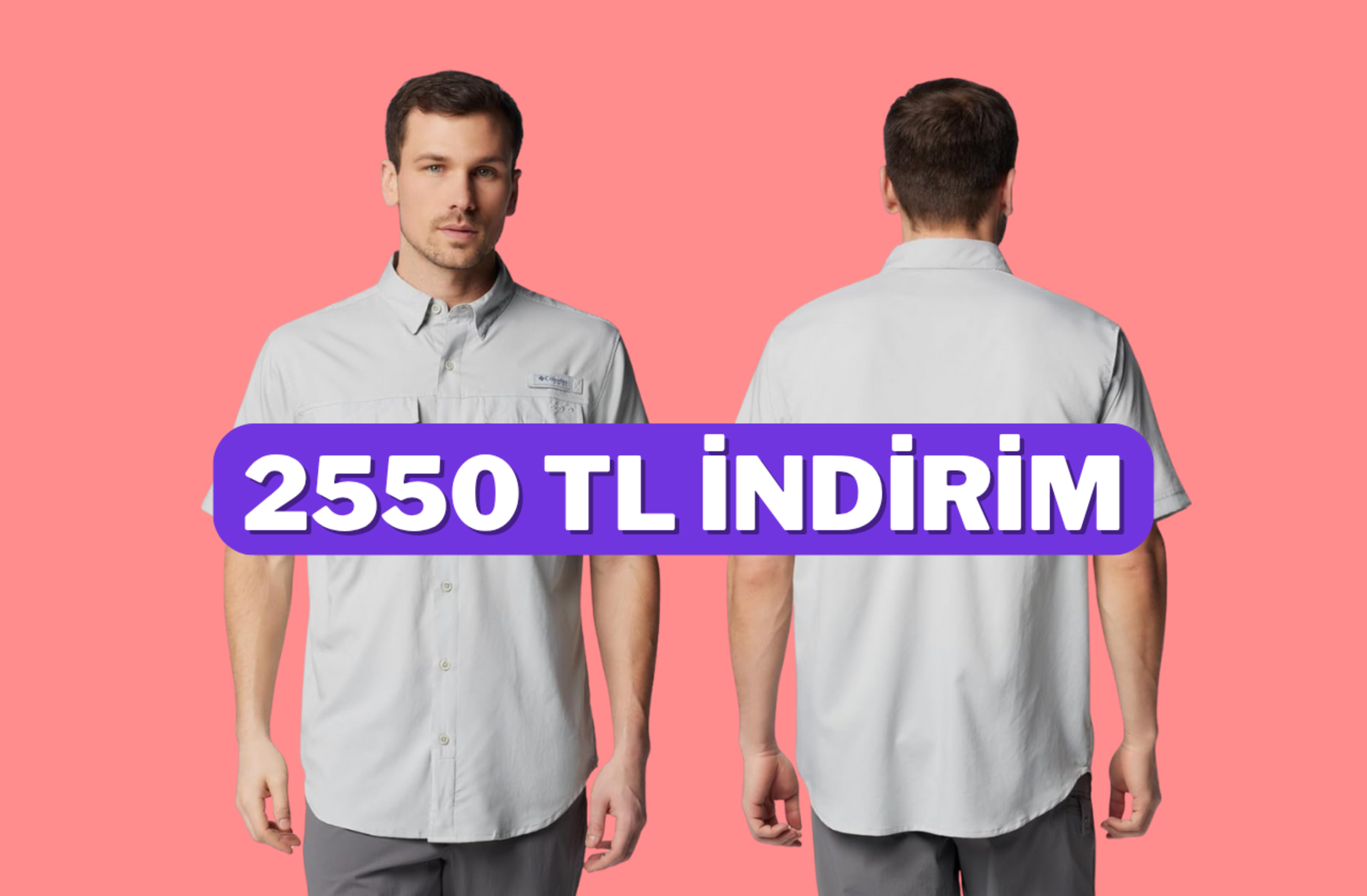 UV korumalı, su ve leke tutmaz Columbia gömlek bugüne özel %50 indirimli