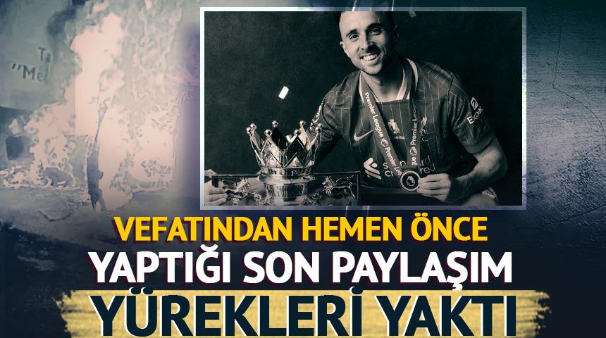 Diogo Jota'nın vefatından hemen önce yaptığı paylaşım yürekleri yaktı!