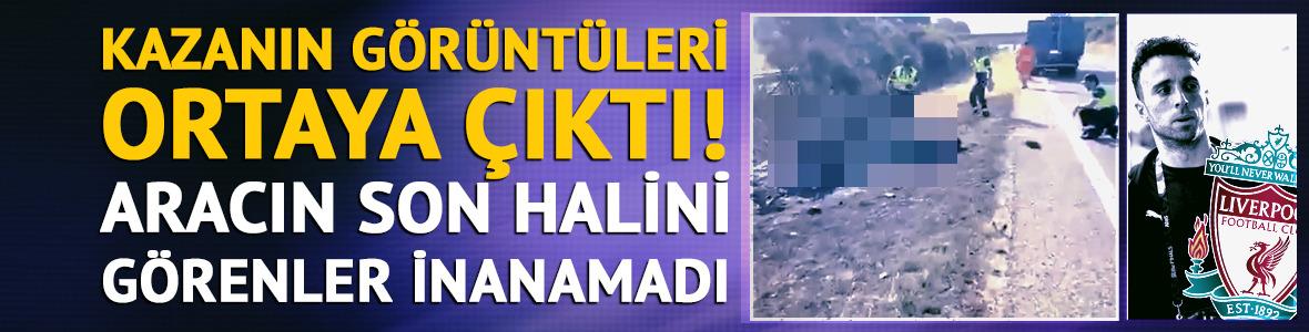 Diogo Jota'nın hayatını kaybettiği kazanın görüntüleri ortaya çıktı! Araç yanarak paramparça halde bulunmuş...