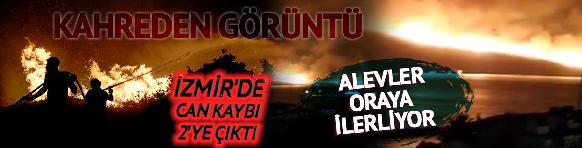 Alevler oraya doğru ilerliyor, İzmir-Aydın otoyolu kapatıldı