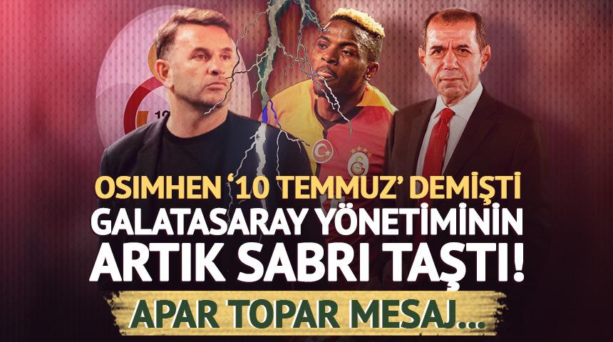 Osimhen '10 Temmuz' demişti! Galatasaray yönetiminin sabrı taştı...