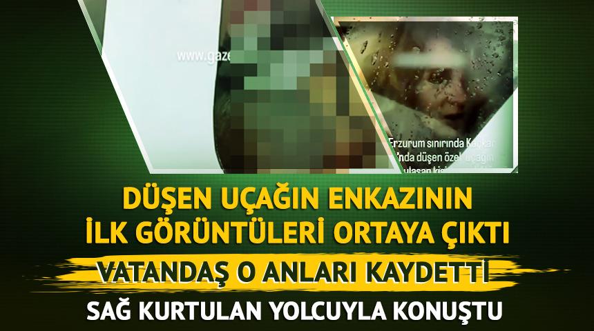 Kaçkar Dağları'na düşen uçağın enkazına ait ilk görüntüleri ortaya çıktı!