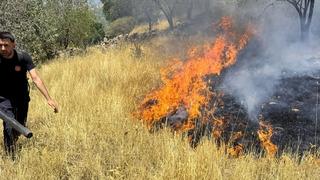 Mardin'de örtü yangını, 3 saatte kontrol altına alındı