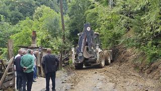 Samsun'da sağanak nedeniyle heyelan