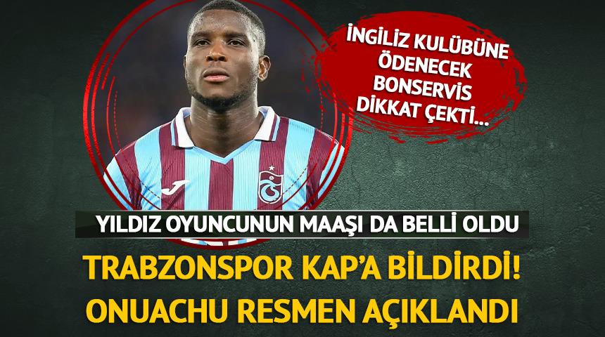 Trabzonspor yıldız oyuncuyu resmen KAP'a bildirdi...