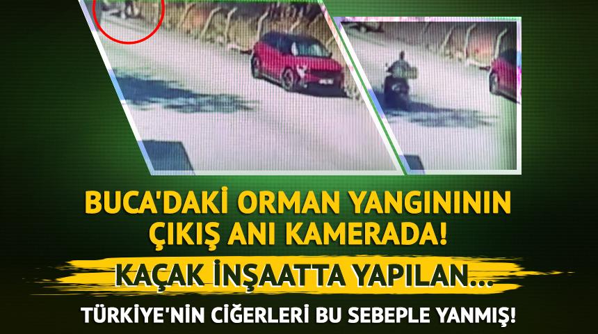 Buca'daki yangının çıkış anı kamerada