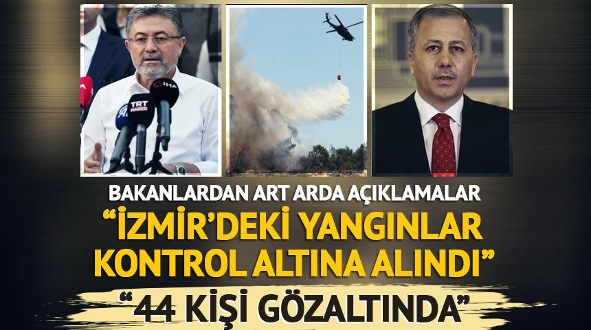 Bakan Yumaklı duyurdu: "İzmir'deki yangınlar söndürüldü"